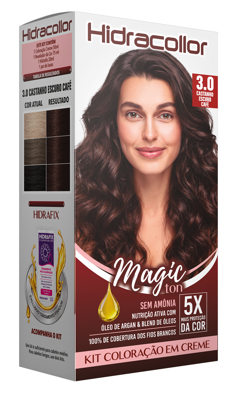 Hidracollor Magic Ton 3.0 Castanho Escuro Café