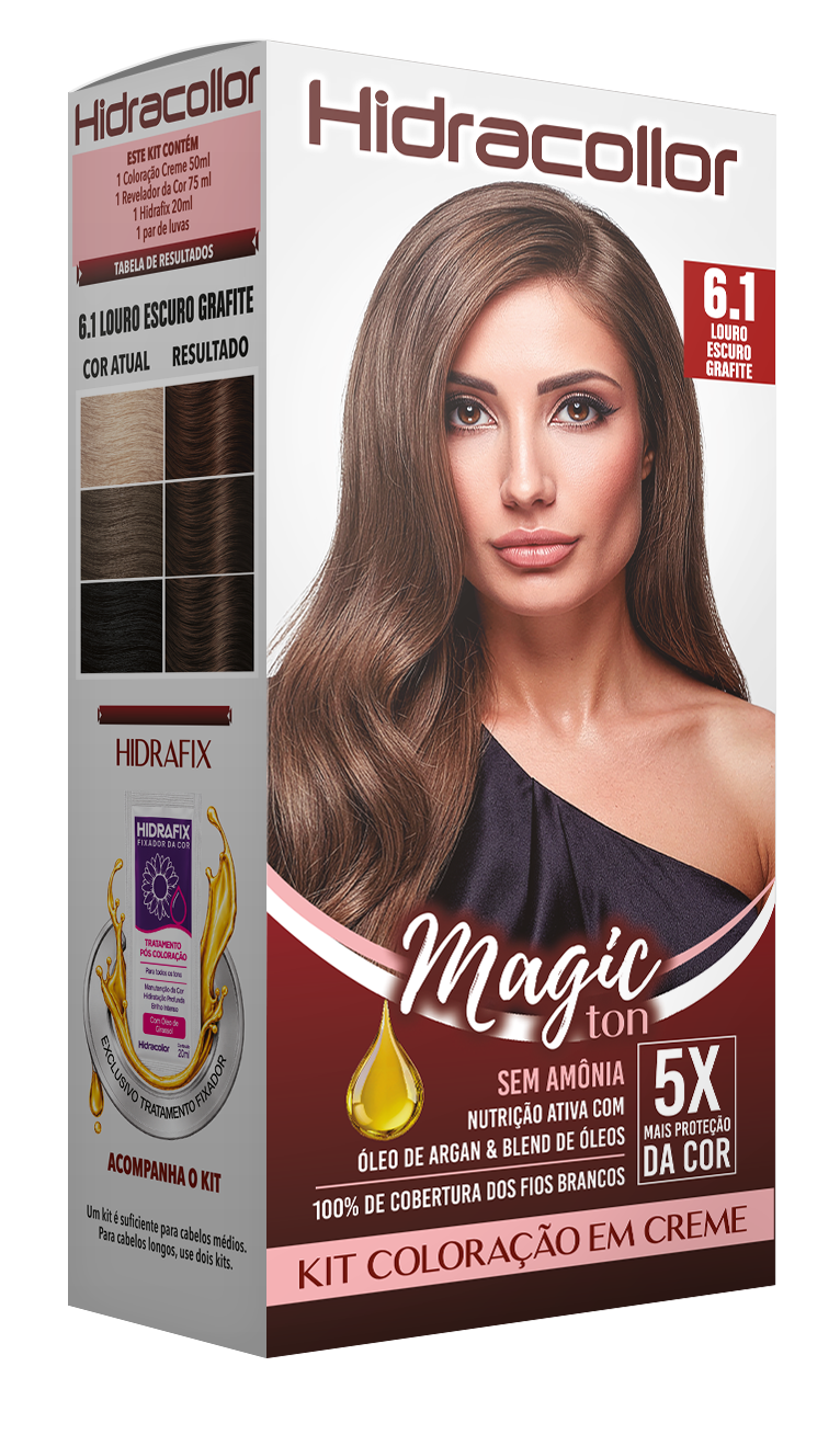 Hidracollor Magic Ton 6.1 Louro Escuro Grafite