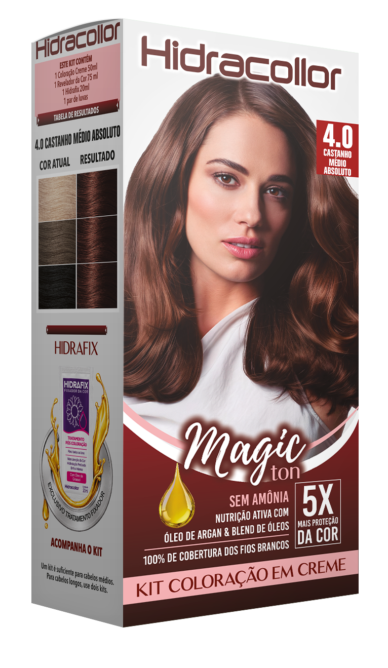 Hidracollor Magic Ton 4.0 Castanho Médio Absoluto