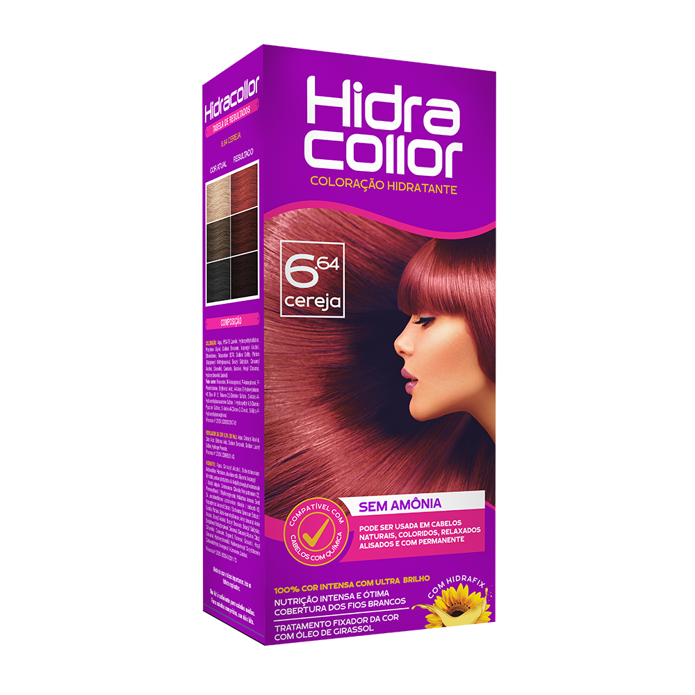 Coloração Hidratante HidraCollor 100ml - 6.64 Cereja