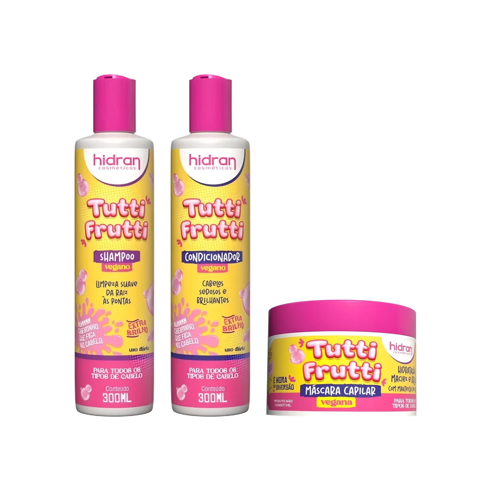 Kit Tutti Frutti Perfumado Shampoo + Condicionador + Máscara Capilar
