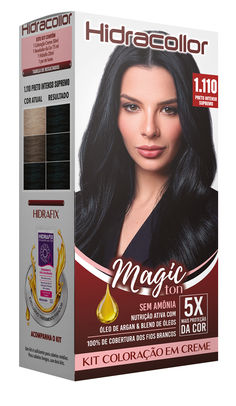 Hidracollor Magic Ton 1.110 Preto Intenso Supremo