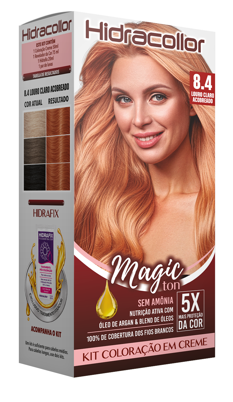 Hidracollor Magic Ton 8.4 Louro Claro Acobreado