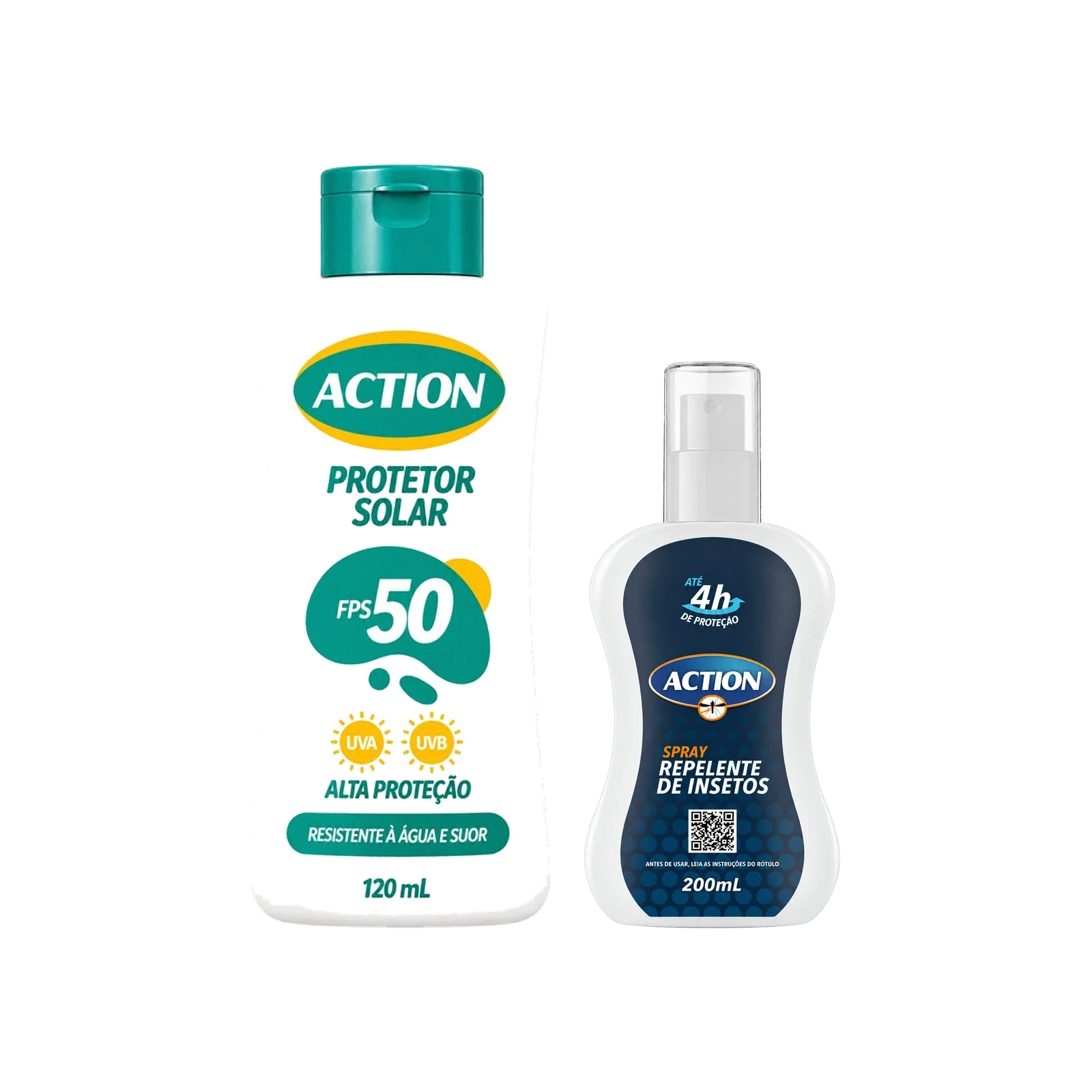 Kit Verão Action Protetor Solar FPS 50 + Repelente Spray