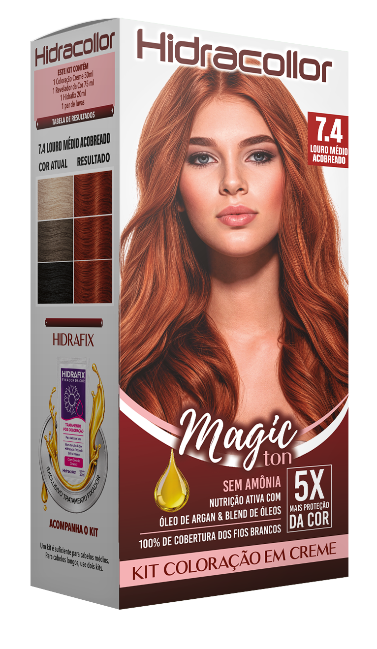 Hidracollor Magic Ton 7.4 Louro Médio Acobreado