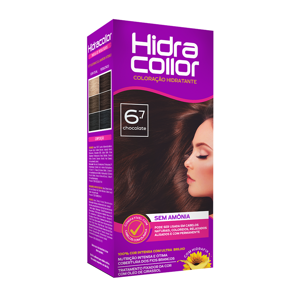 Coloração Hidratante HidraCollor 100ml - 6.7 Chocolate