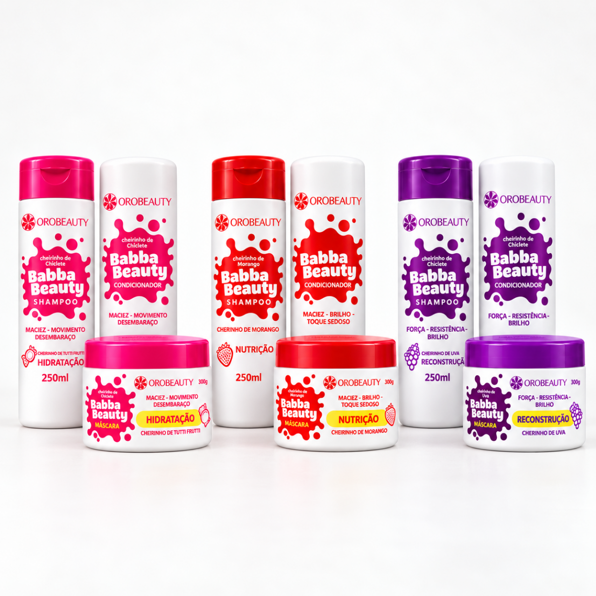 Kit Completão Babba Beauty Cronograma Capilar 9 Produtos