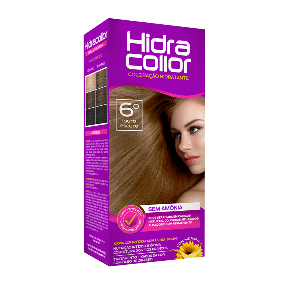 Coloração Hidratante HidraCollor 100ml - 6.0 Louro Escuro
